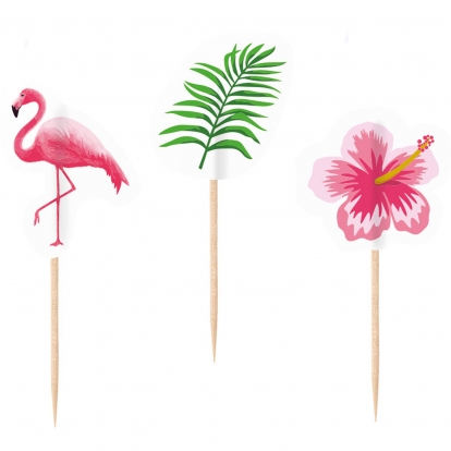 Irbulīši, dekorācijas "Rozā flamingo" (10 gab)